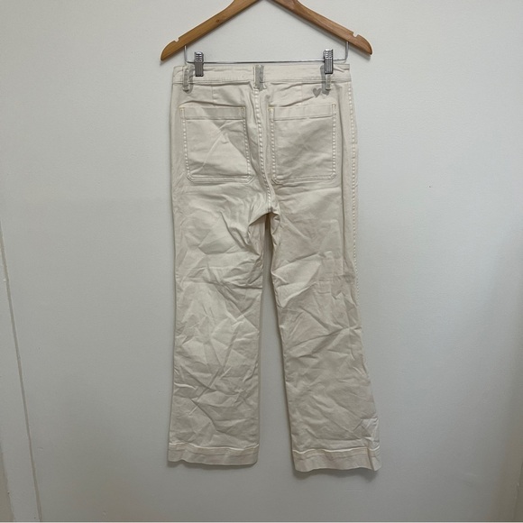 Kerri Rosenthal Cream Denim Crop Flare Jeans Size 28 - Picture 4 of 4